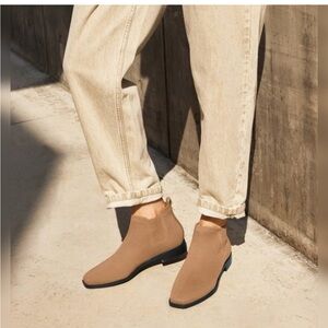 VIVAIA Water-Repellent Square-Toe Ankle Boots Neutral Tan, Modern EU/39 US/8